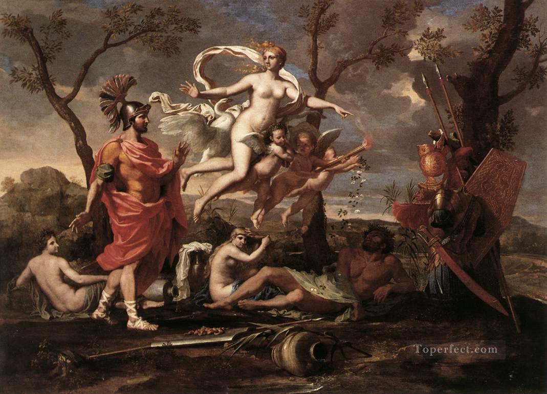 Venus Presenting Arms to Aeneas classical painter Nicolas Poussin Oil Paintings